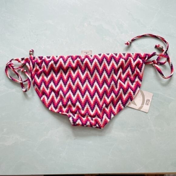 CONVERSE zig zag pattern tie sides bikini bottom M - Picture 4 of 6